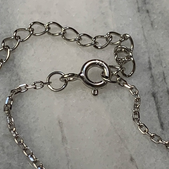 Sterling Silver .925 Heart Pendant Necklace 16”+2” - Picture 3 of 5